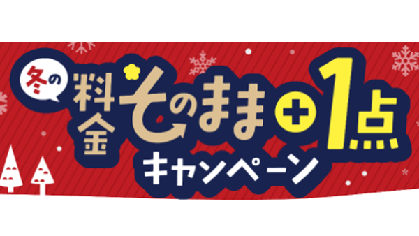 【キャンペーン】ハナゴロモ 冬の料金そのまま+1点キャンペーン